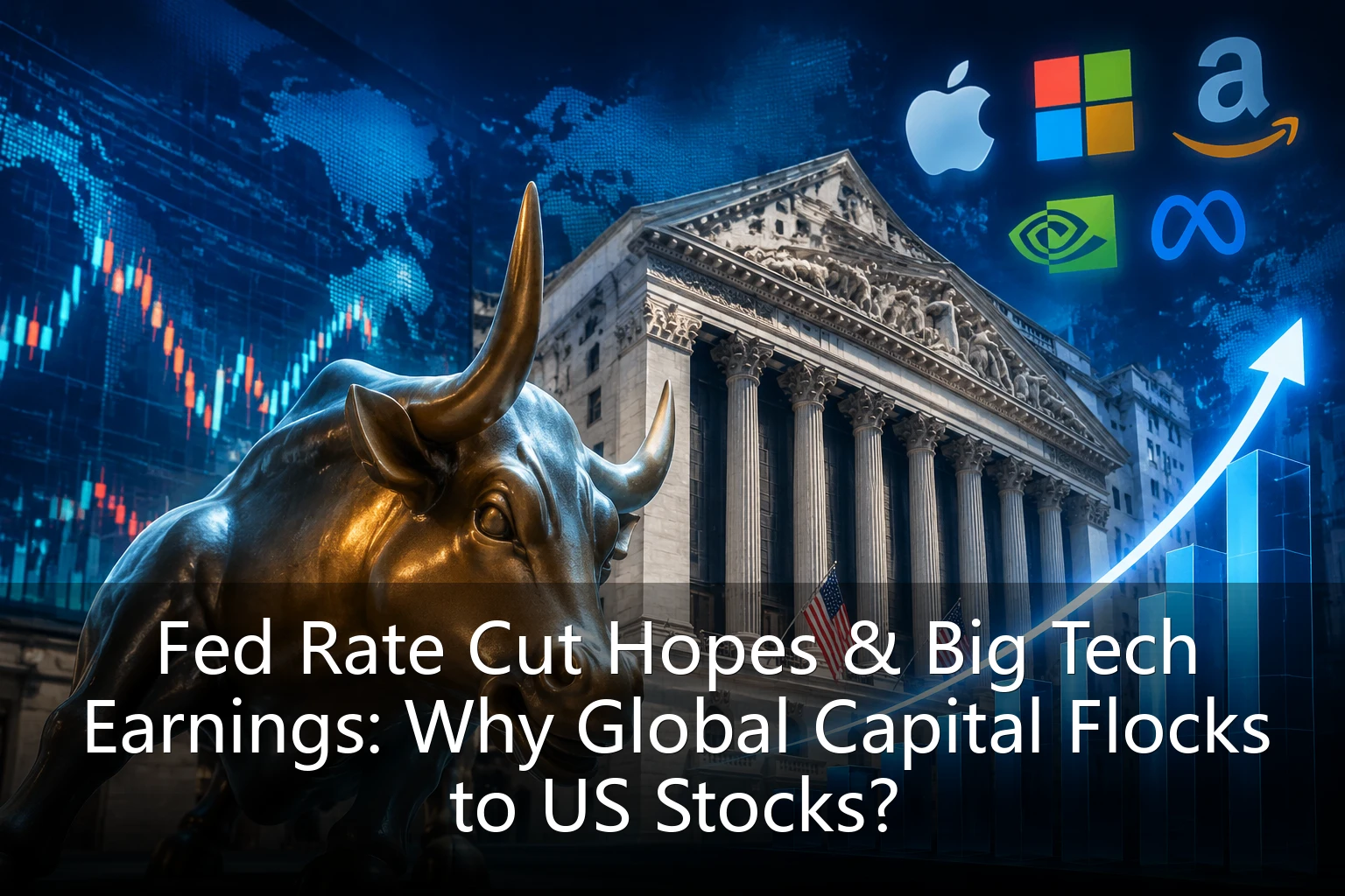 Fed Rate Cut Hopes & Big Tech Earnings: Why Global Capital Flocks to US Stocks?