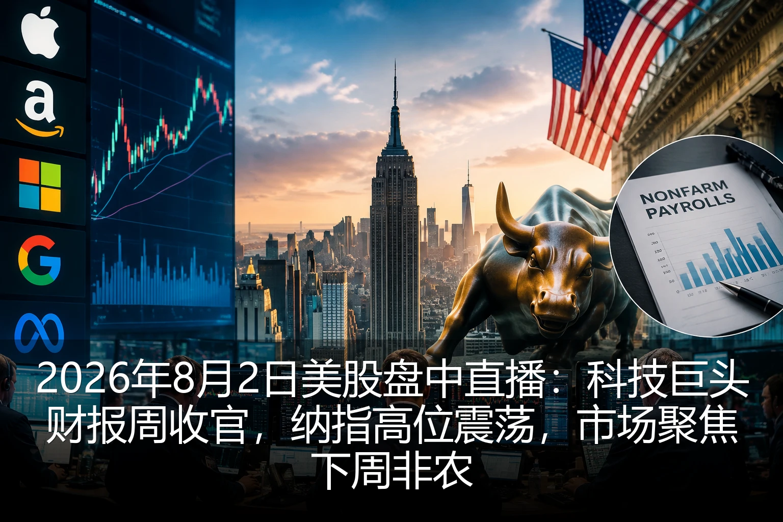 2026年8月2日美股盘中直播：科技巨头财报周收官，纳指高位震荡，市场聚焦下周非农