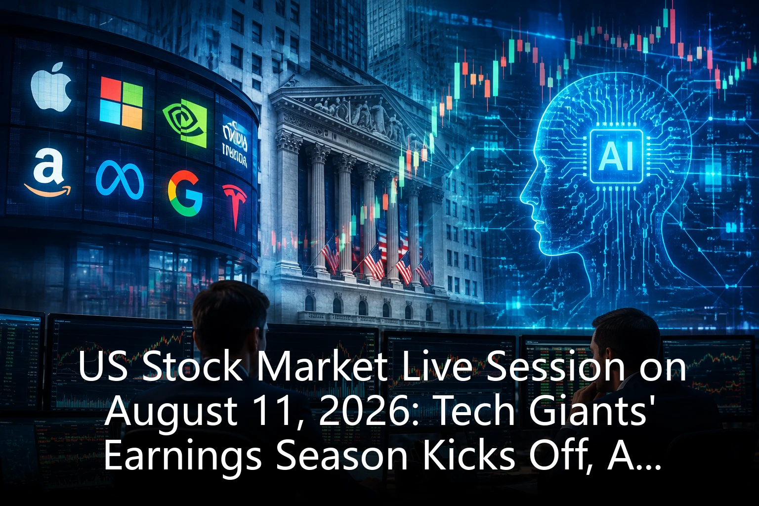 US Stock Market Live Session on August 11, 2026: Tech Giants' Earnings Season Kicks Off, AI Concept Stocks Lead Market Diversification