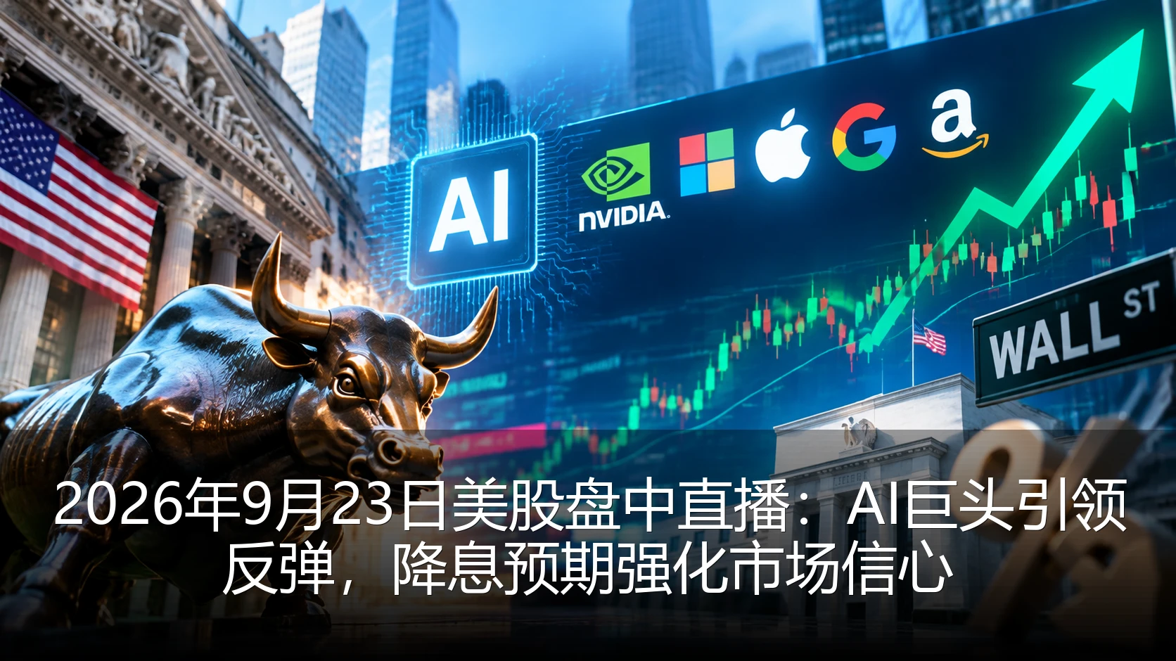 2026年9月23日美股盘中直播：AI巨头引领反弹，降息预期强化市场信心