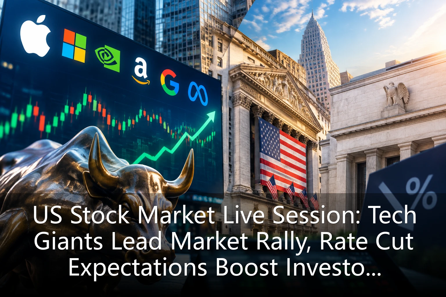 US Stock Market Live Session: Tech Giants Lead Market Rally, Rate Cut Expectations Boost Investor Confidence