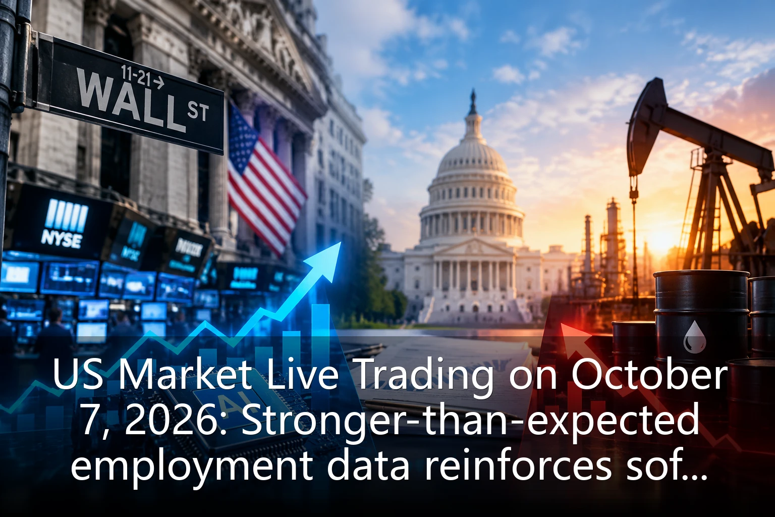 US Market Live Trading on October 7, 2026: Stronger-than-expected employment data reinforces soft landing expectations, with tech and energy stocks leading market divergence